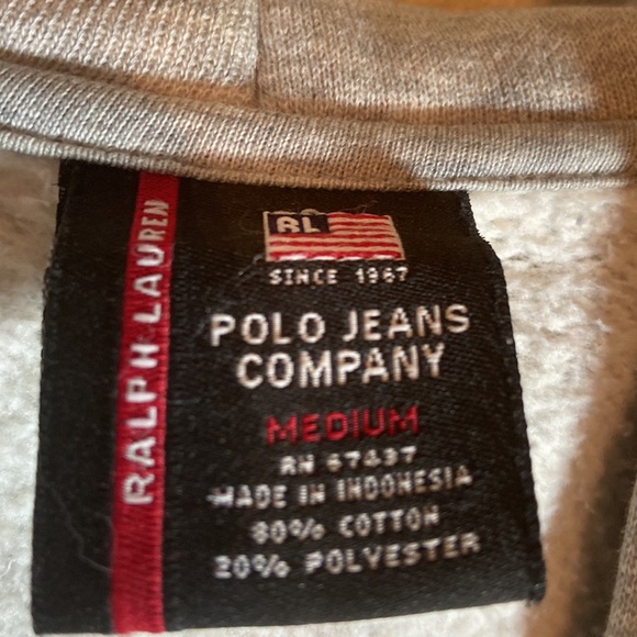 Ralph Lauren Polo Jeans Co. sz M Spell Out Hoodie - Picture 6 of 11